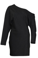 Vestido de raya diplomática con un solo hombro para mujer de Vicolo