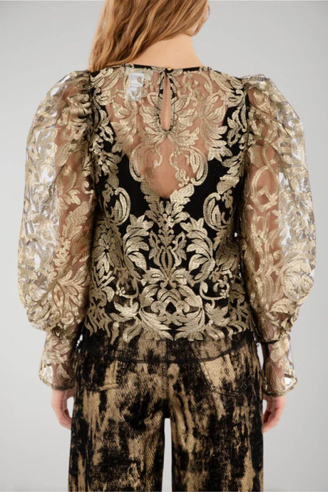 Blusa de tul para mujer Vicolo con bordado
