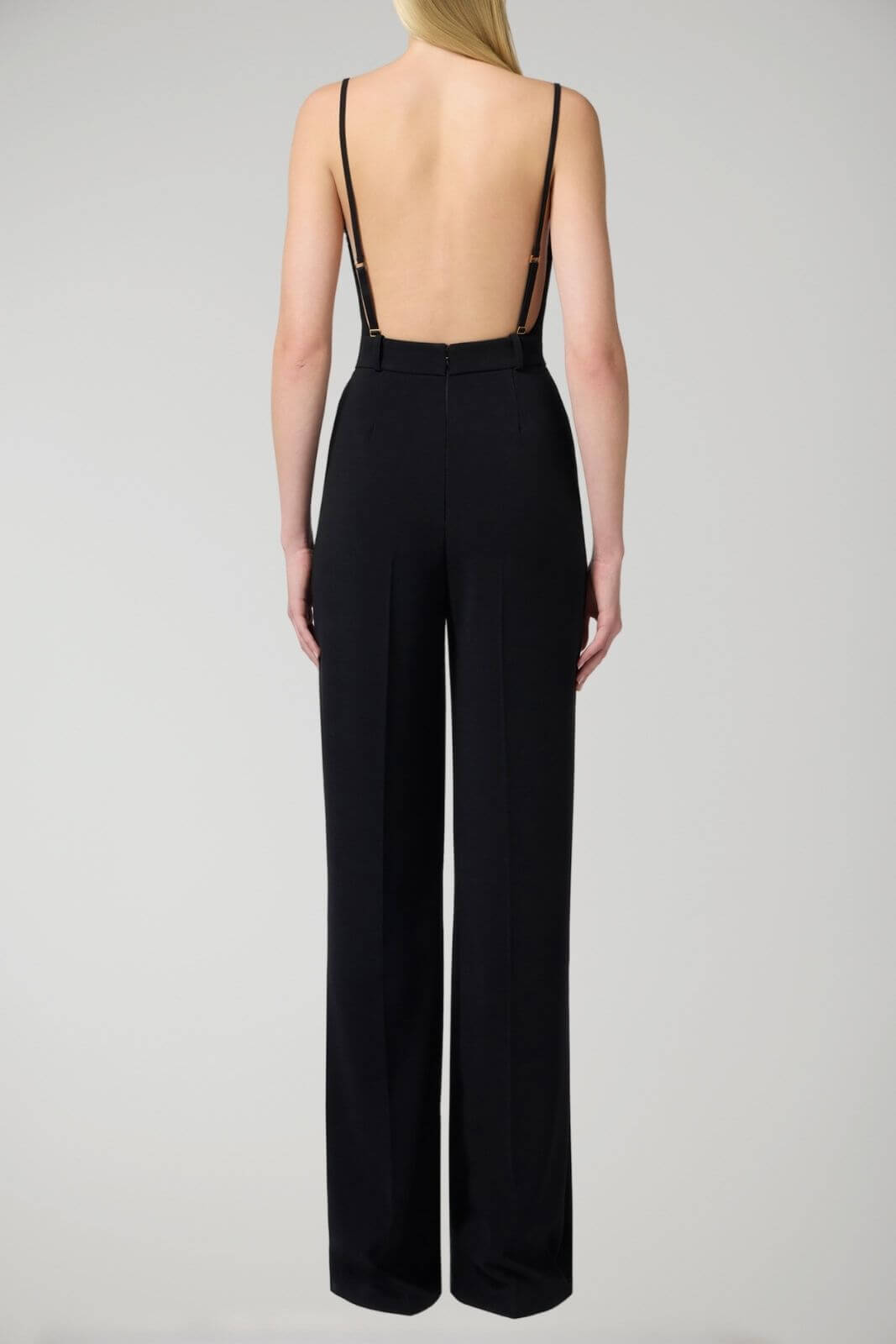 Elisabetta Franchi women's crepe jumpsuit with lace inserts