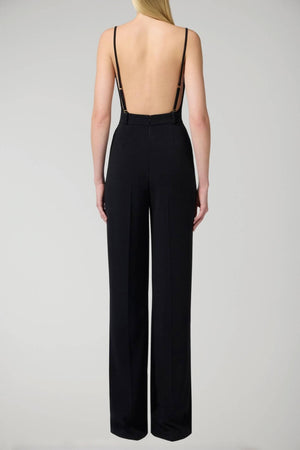 Elisabetta Franchi women's crepe jumpsuit with lace inserts