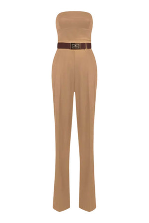 Elisabetta Franchi women's stretch jumpsuit with criss-cross laces