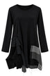 Tadashi Abito Donna Patchwork con Inserto Plissettato