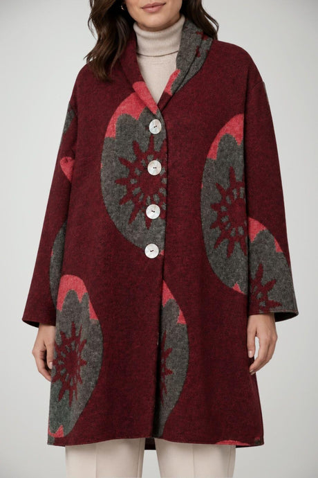 Tadashi Cappotto Donna lungo in fantasia multicolore