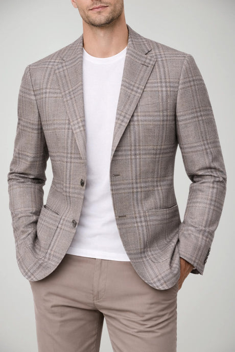 Giacca da uomo Tagliatore monopetto in fantasia a quadri