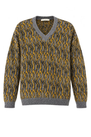 Tela Maglia Donna con Fantasia Multicolore