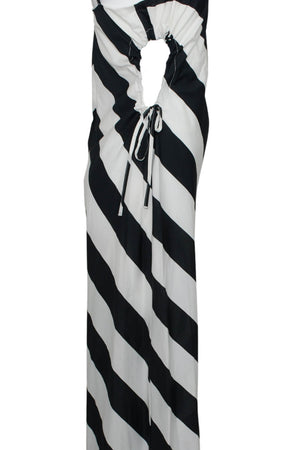 Jumpsuit Donna Tensione In rigata dettaglio cut out