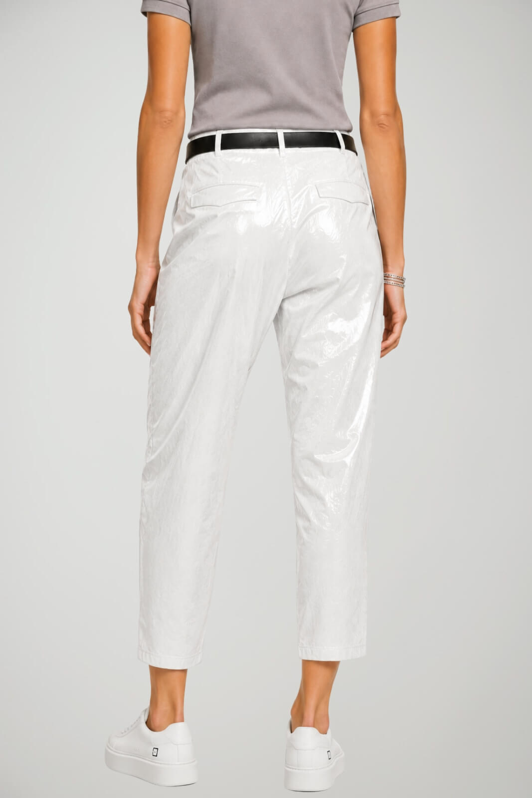 Tensione In Pantaloni Donna Chino con Effetti Argentati
