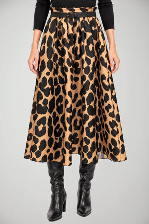 Tensione In Gonna animalier con cintura