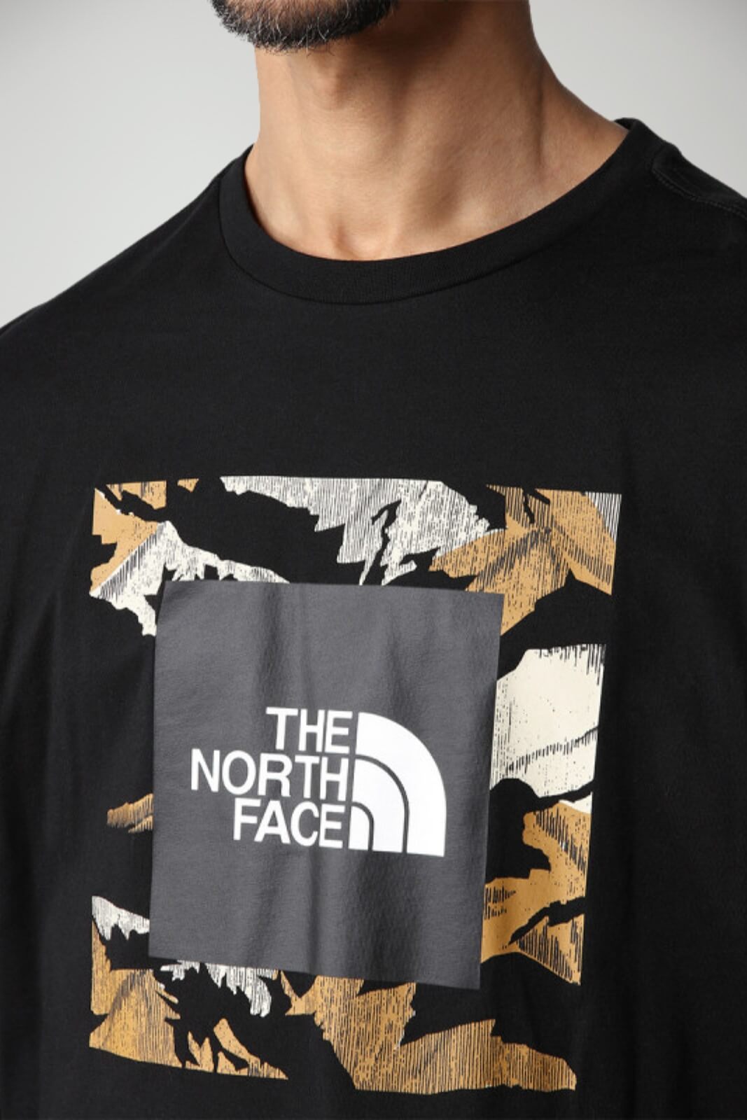 T-shirt da uomo The North Face con stampa centrale dettaglio
