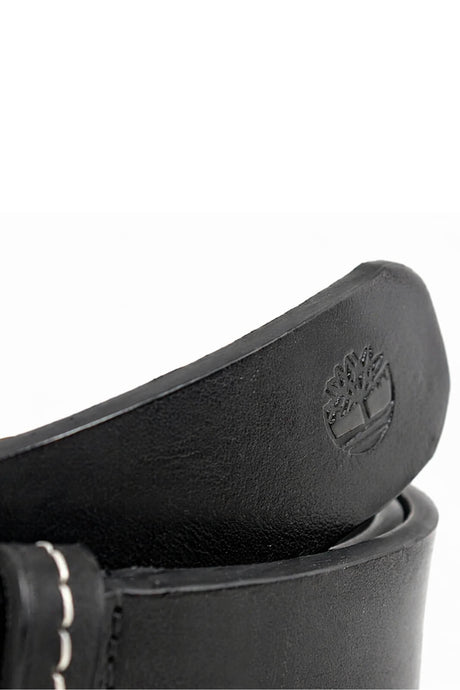 Cintura in pelle da uomo Timberland con fibbia logata