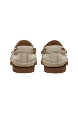 Scarpa da barca Timberland in pelle microlavorata con lacci in cuoio