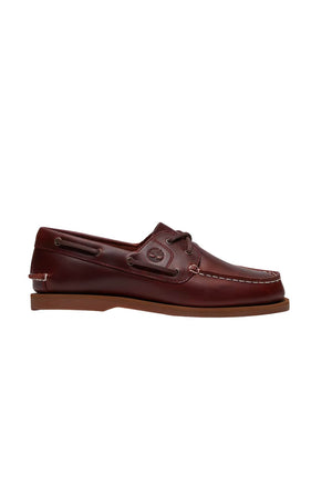 Scarpa da barca donna Timberland in pelle con lacci in cuoio