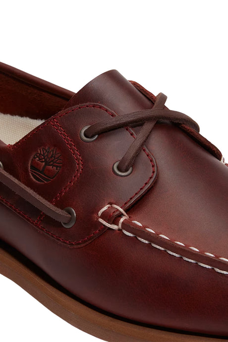 Scarpa da barca donna Timberland in pelle con lacci in cuoio