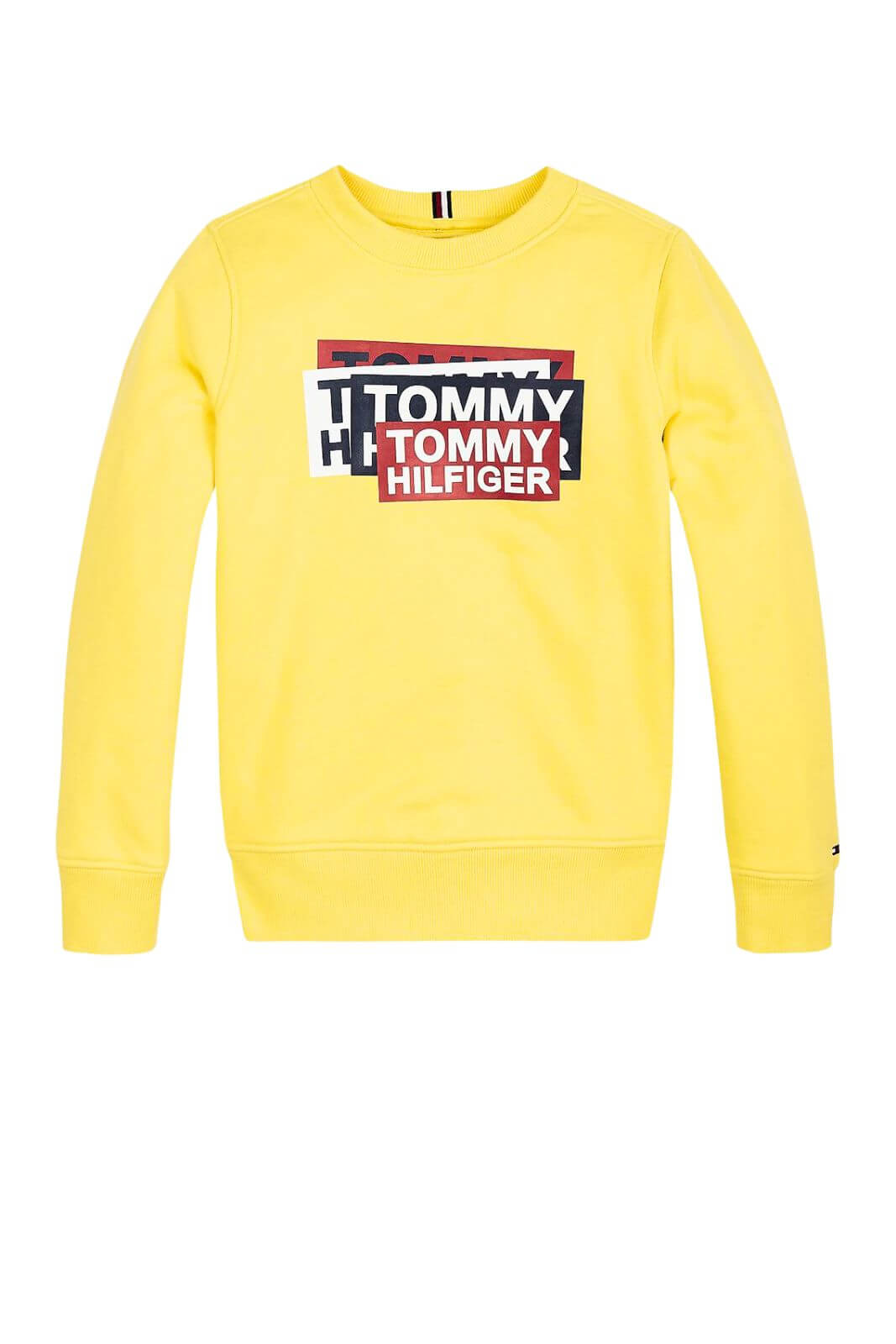 Tommy Hilfiger Felpa Bambino con Maxi stampa logo