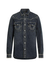Overshirt da uomo True Religion in denim