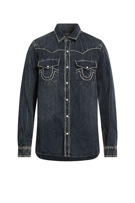 Overshirt da uomo True Religion in denim