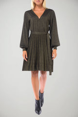Abito da donna corto Twinset con plissè e lurex
