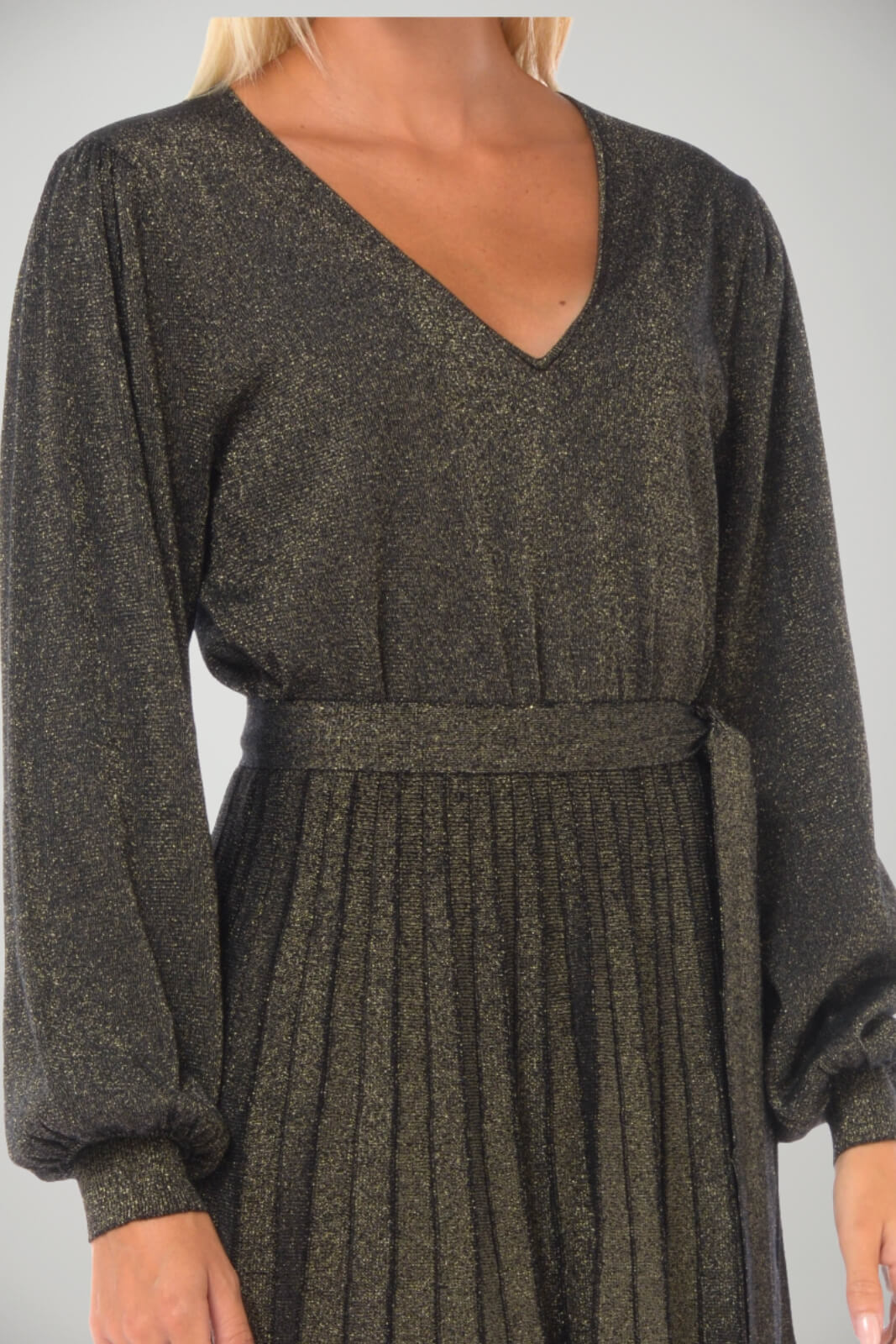 Abito da donna corto Twinset con plissè e lurex