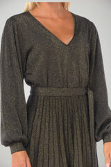 Abito da donna corto Twinset con plissè e lurex