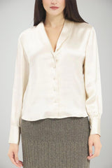 Camicia donna Twinset in raso sciallata fronte 1