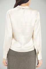 Camicia donna Twinset in raso sciallata retro