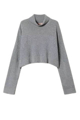 Dolcevita da donna Twinset cropped con paillettes