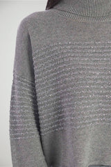 Dolcevita da donna Twinset cropped con paillettes