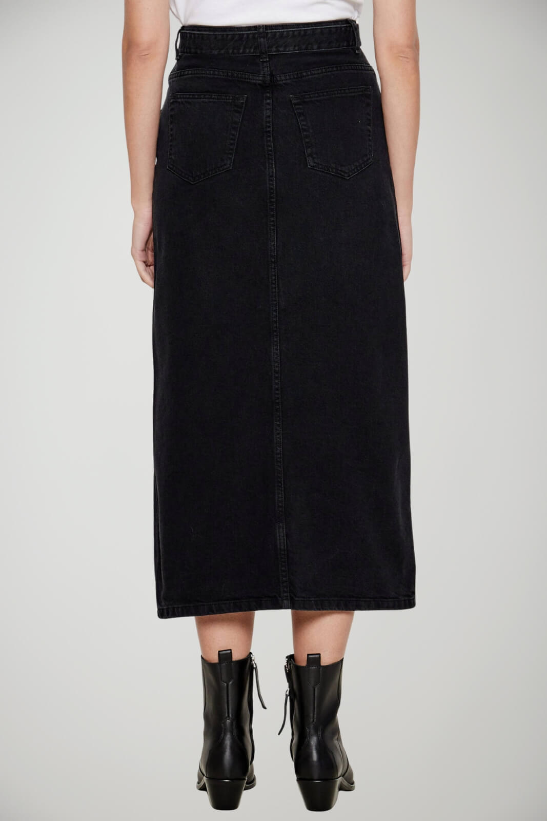 Gonna longuette Twinset in denim con cintura