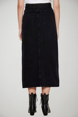 Gonna longuette Twinset in denim con cintura