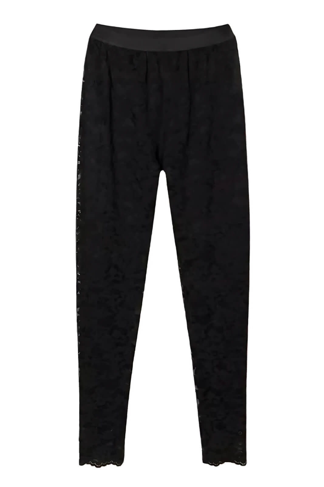Twinset legging donna pizzo macramè fronte