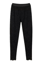 Twinset legging donna pizzo macramè fronte