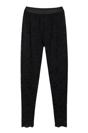 Twinset legging donna pizzo macramè fronte