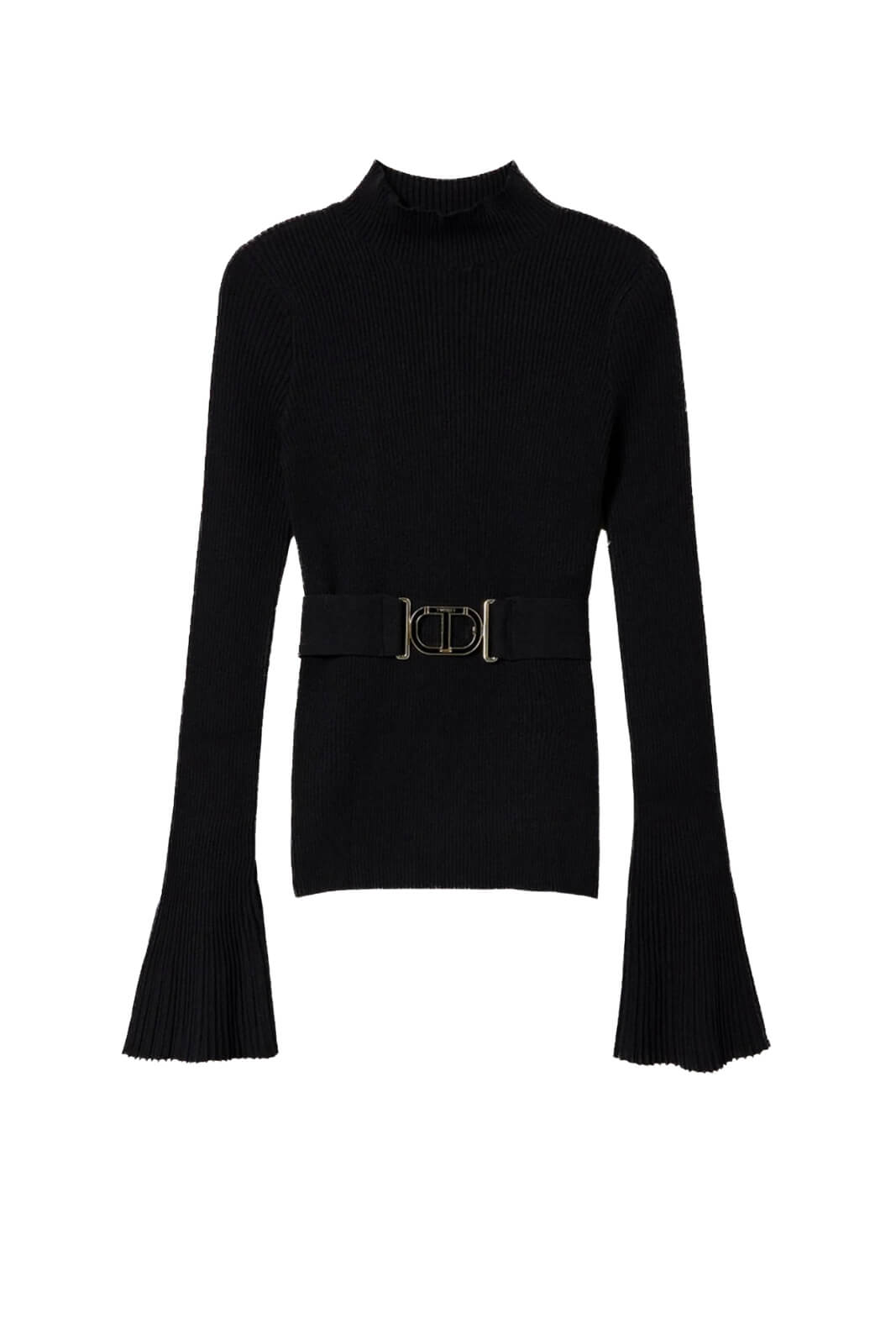 Lupetto da donna Twinset a coste con cintura e polsi a campana