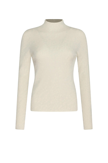 Lupetto da donna Twinset in lana a costine con logo sul retro