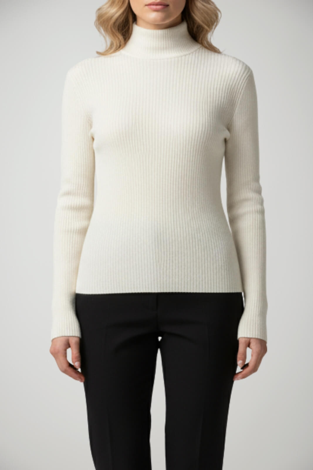 Lupetto da donna Twinset in lana a costine con logo sul retro