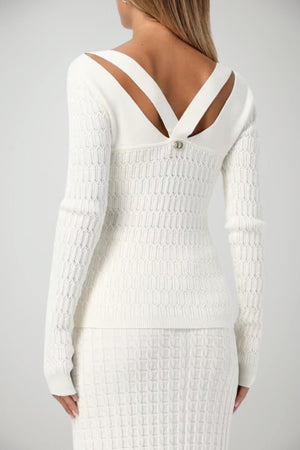 Maglia da donna Twinset con scollo a V e cut out sul retro