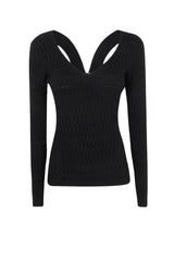 Maglia da donna Twinset con scollo a V e cut out sul retro