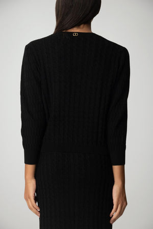 Maglione da donna Twinset a trecce in viscosa