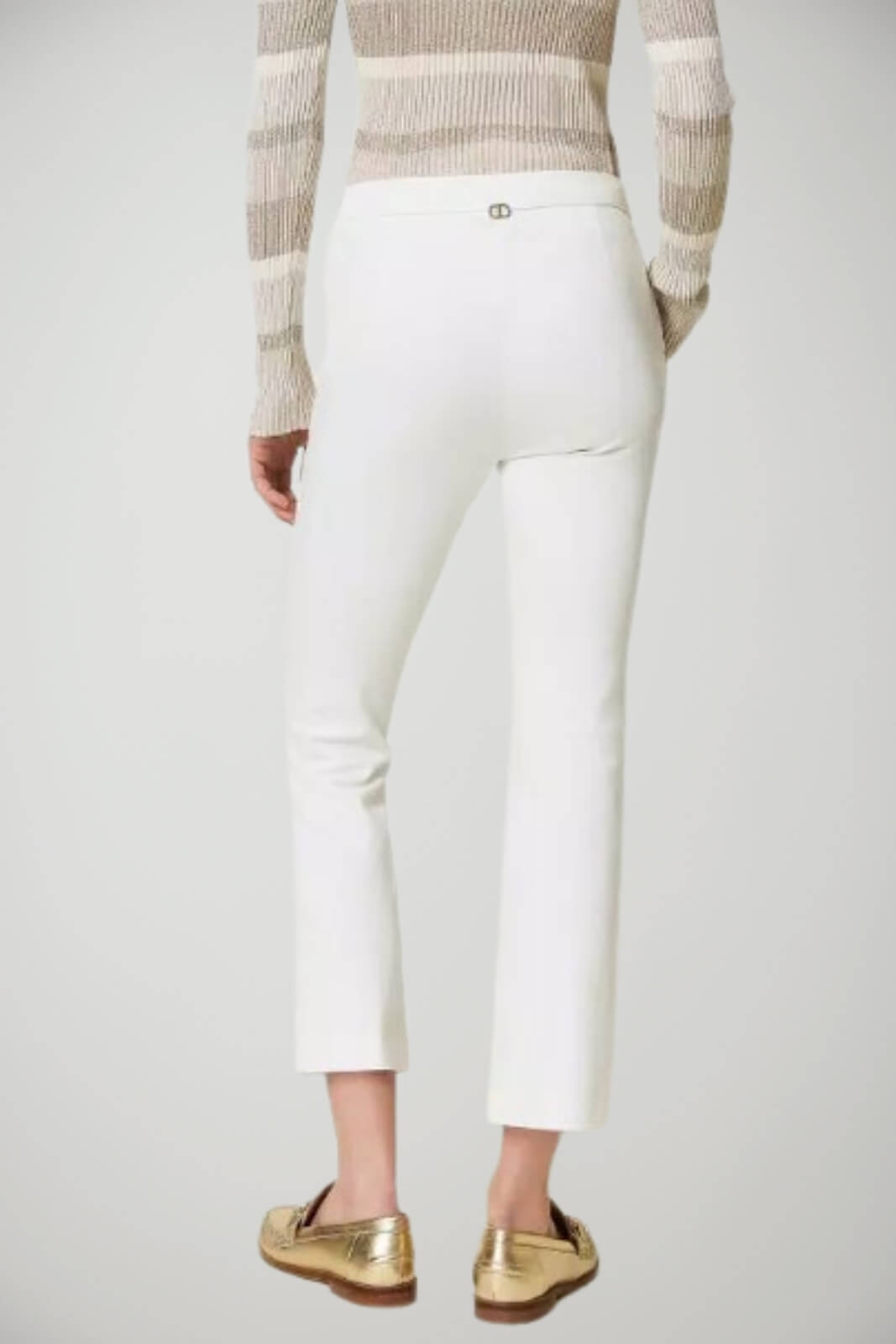 Twinset pantalone donna fibbia logata retro