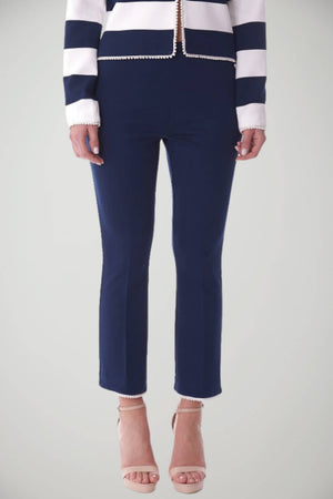 Twinset pantalone cropped perline fronte 1
