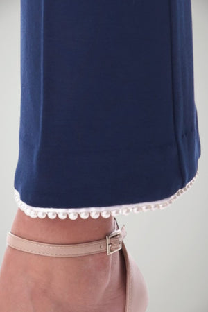 Twinset pantalone cropped perline dettaglio