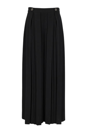 Pantaloni da donna Twinset con plissè e vita alta