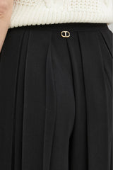 Pantaloni da donna Twinset con plissè e vita alta