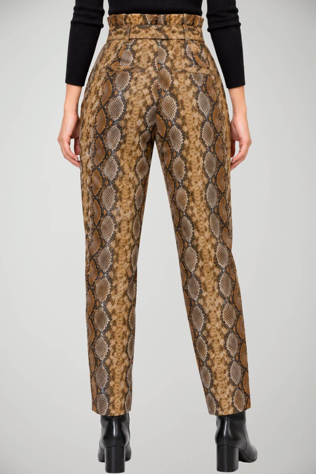 Twinset Milano Pantaloni Donna pitonati in ecopelle