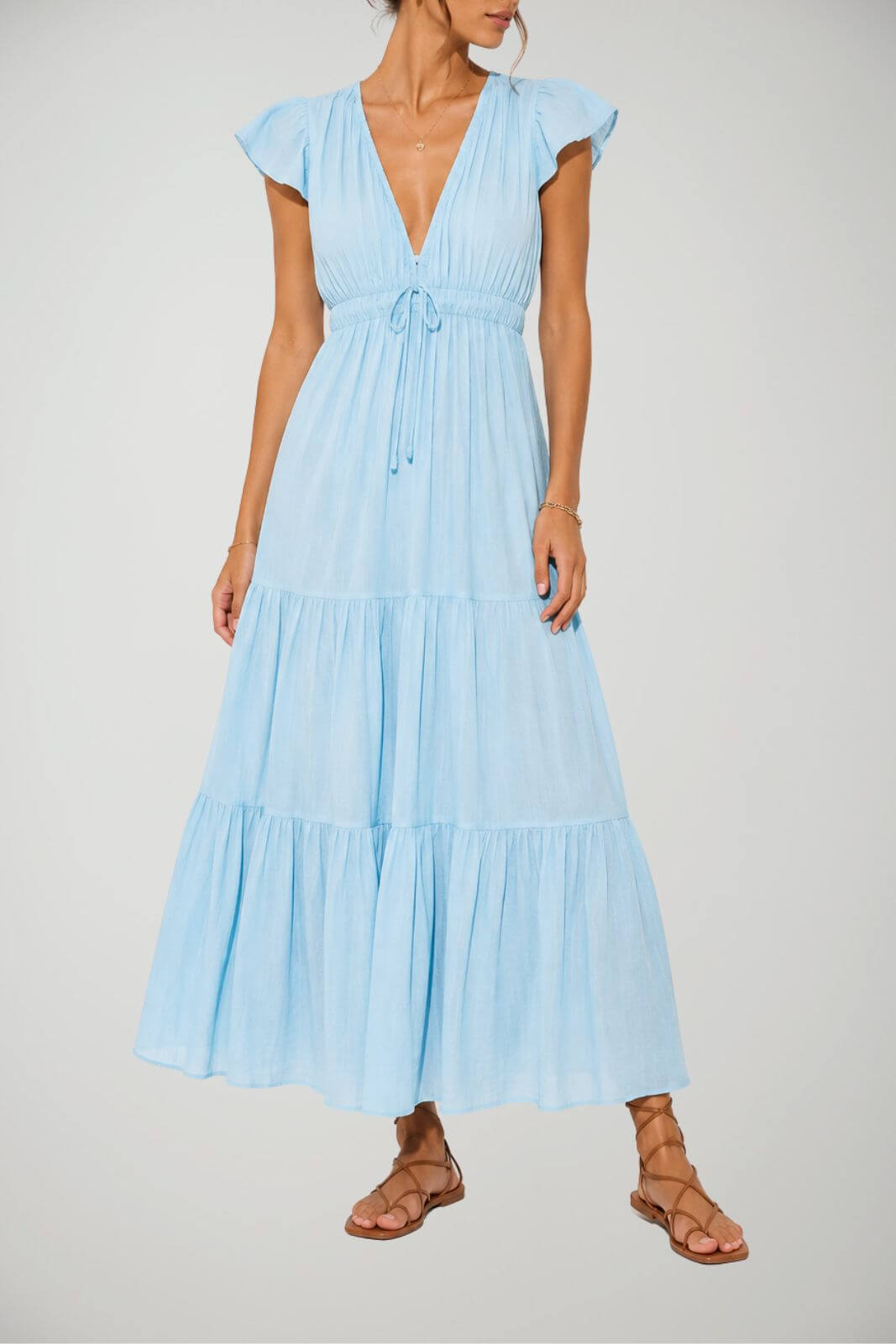 Twinset Actitude Abito Donna in Popeline a Balze