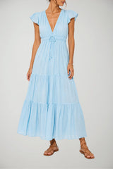 Twinset Actitude Abito Donna in Popeline a Balze