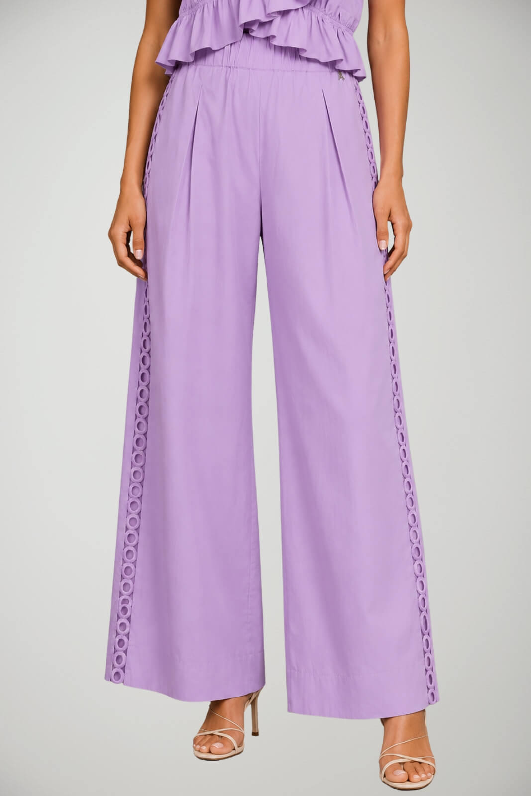 Pantaloni da donna Twinset Actitude traforati con pences