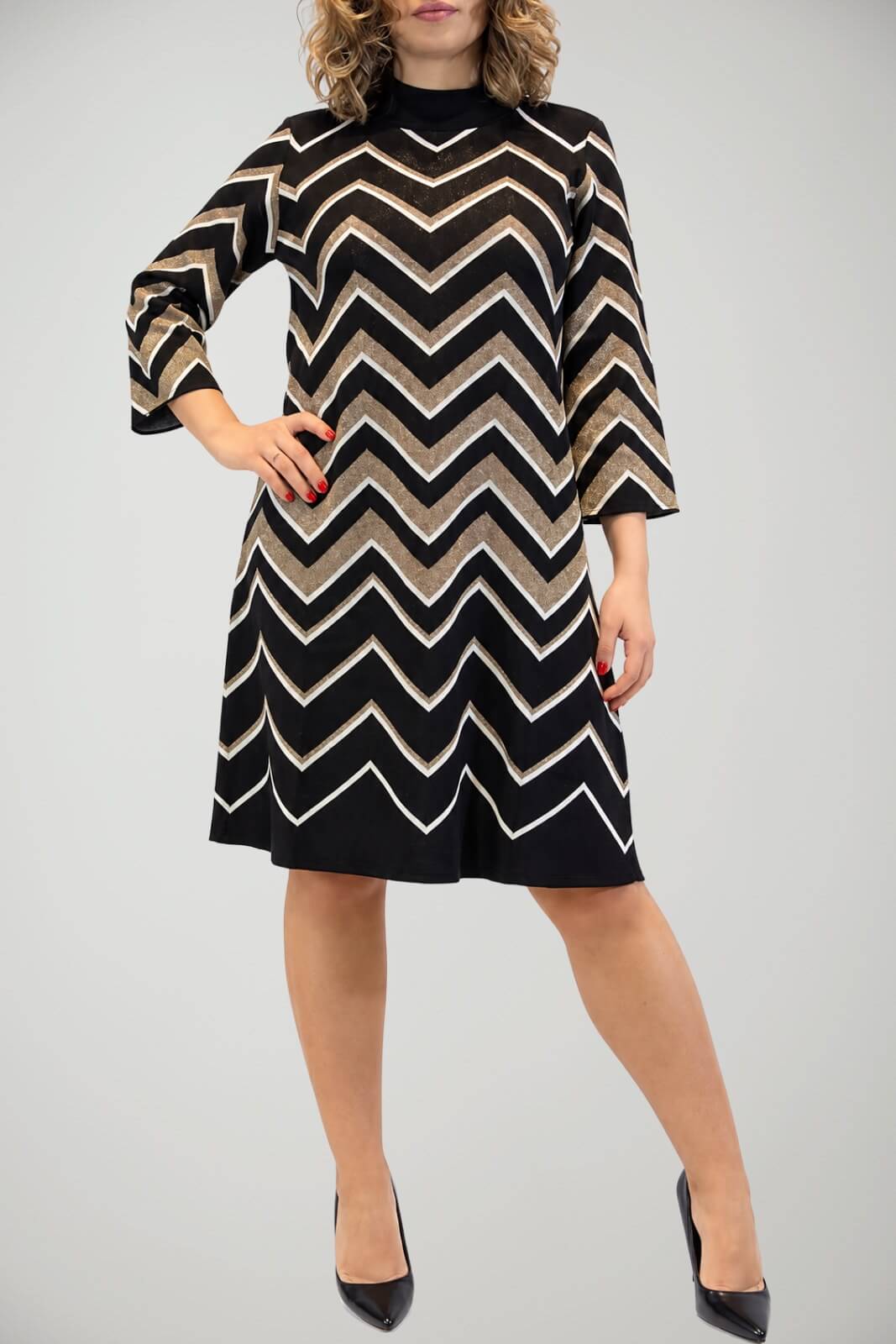 Twinset Milano Abito Donna con Inserti Fantasia in Lurex
