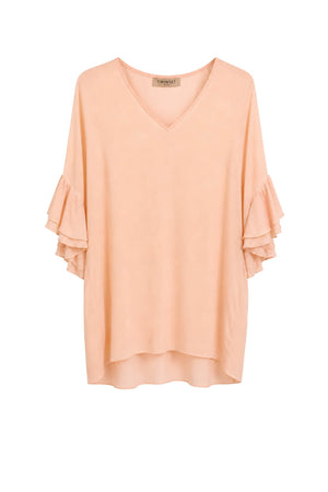 Twinset Milano Blusa Donna con Maniche ad Aletta