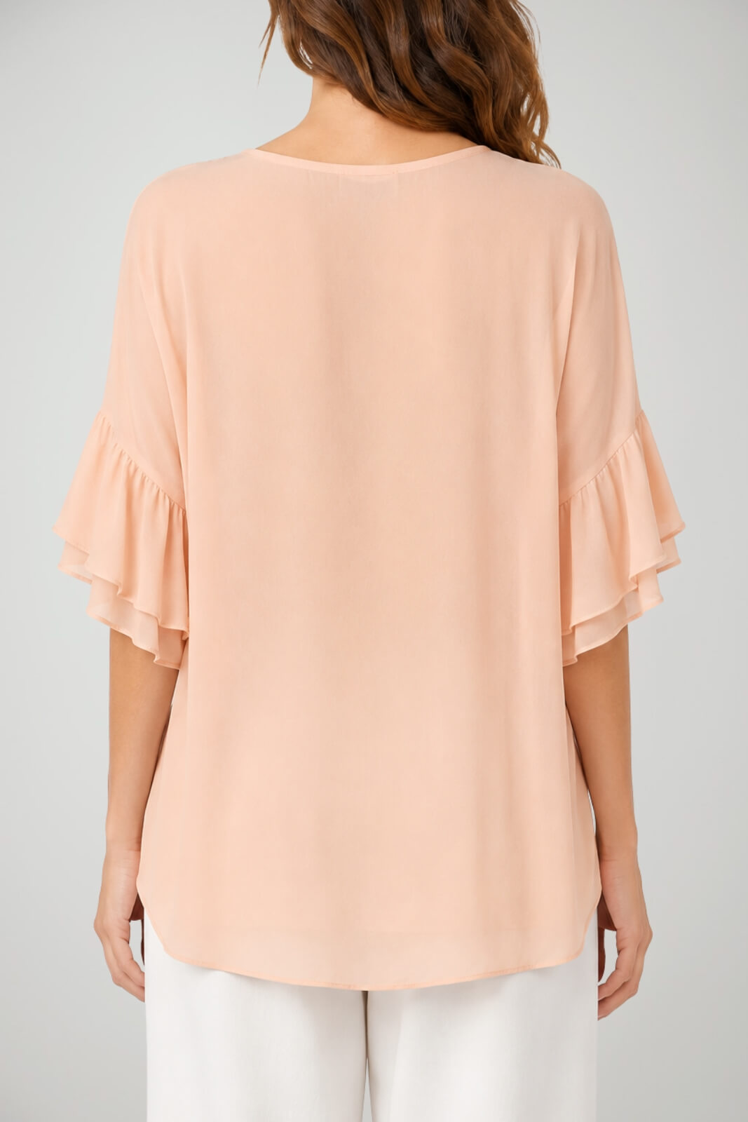 Twinset Milano Blusa Donna con Maniche ad Aletta